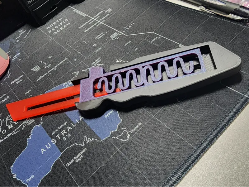 OTF Tanto Fidget Knife - Ergonomic Feel 