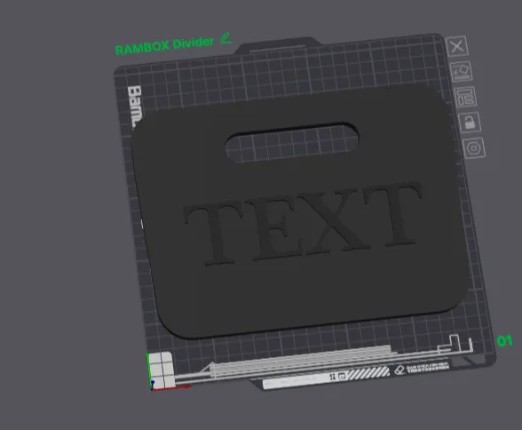 Remixed Rambox Divider w/ Text & 2021 1500 Fit Adj