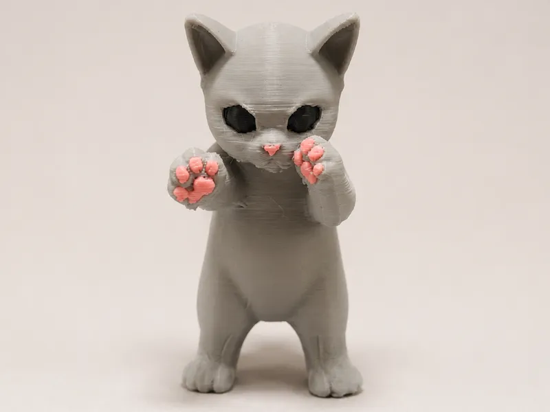 Boxing Cat Meme Figurine
