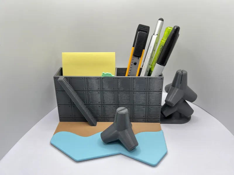 Japan Seawall Note & Pen Holder