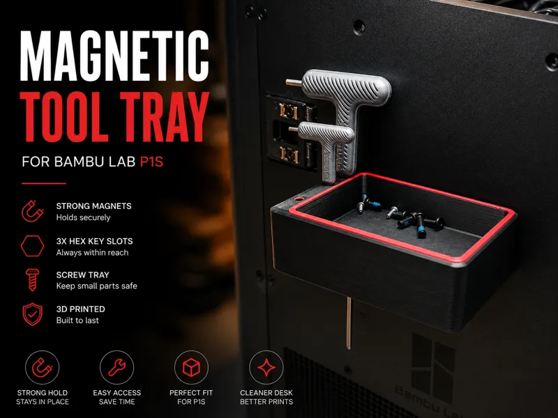 Magnetic Tool & Screw Holder for 3D Printers
