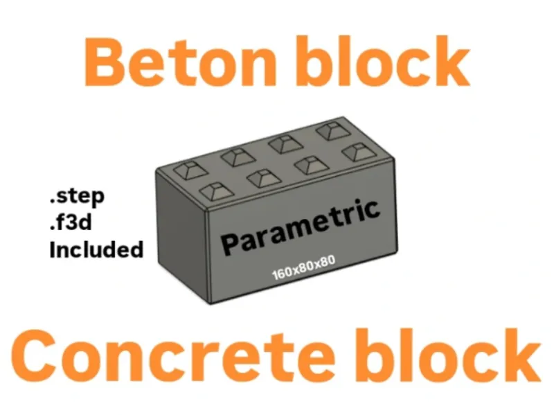 Concrete block / Beton block (Parametric)