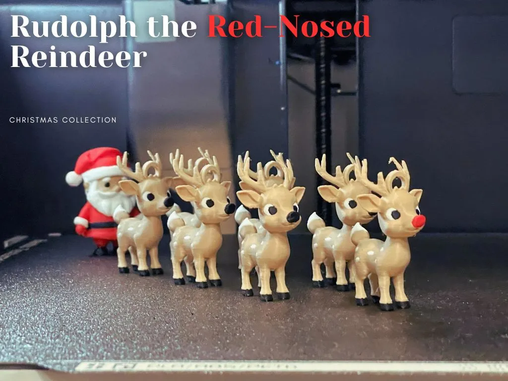Rudolph the Red-Nosed Reindeer - Christmas  by Stenly_G MakerWorld: Download Free 3D Models - 3D model önizlemesi