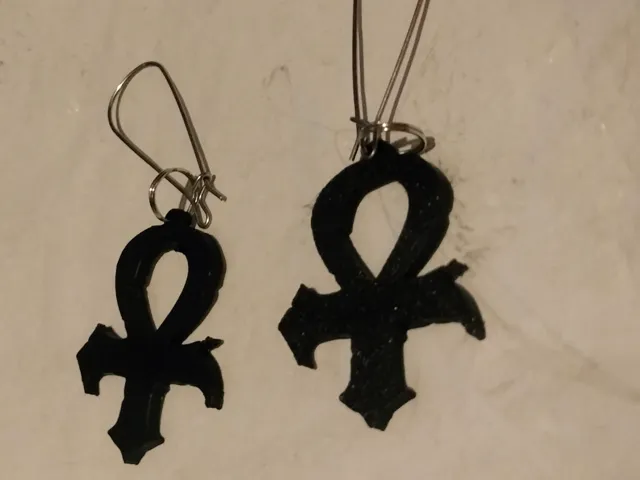 69 Eyes Ankh Logo Earrings
