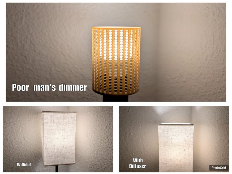 Bulb Diffuser (Poor man's dimmer)