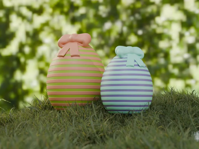Egg with bow 2