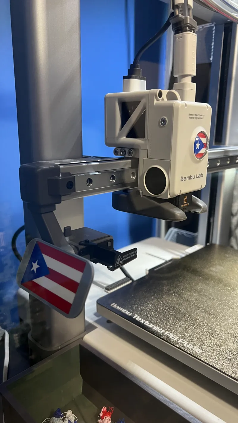 Puerto Rico / Cuban Flag Poop Deflector and Extruder Button Indicator