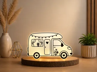 Cozy Vanlife Camper Lamp „Travel Decor“ Lichtbox