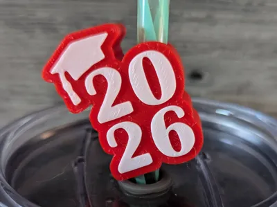2026 Graduation Straw Topper
