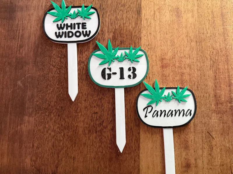 Garden Tag for Cannabis Plant