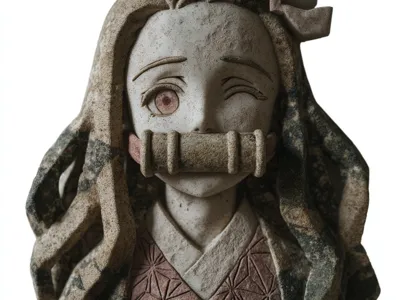 Nezuko bust with support