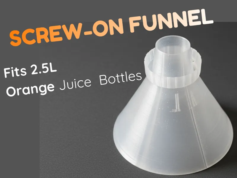 Funnel (Screw-On for 2.5L Orange Juice Bottles)