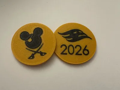 Pirate Mickey Disney Cruise Coins - Editable Date