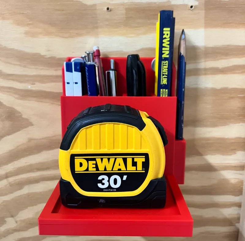 Measuring Tape Holder with Marking Tool Storage