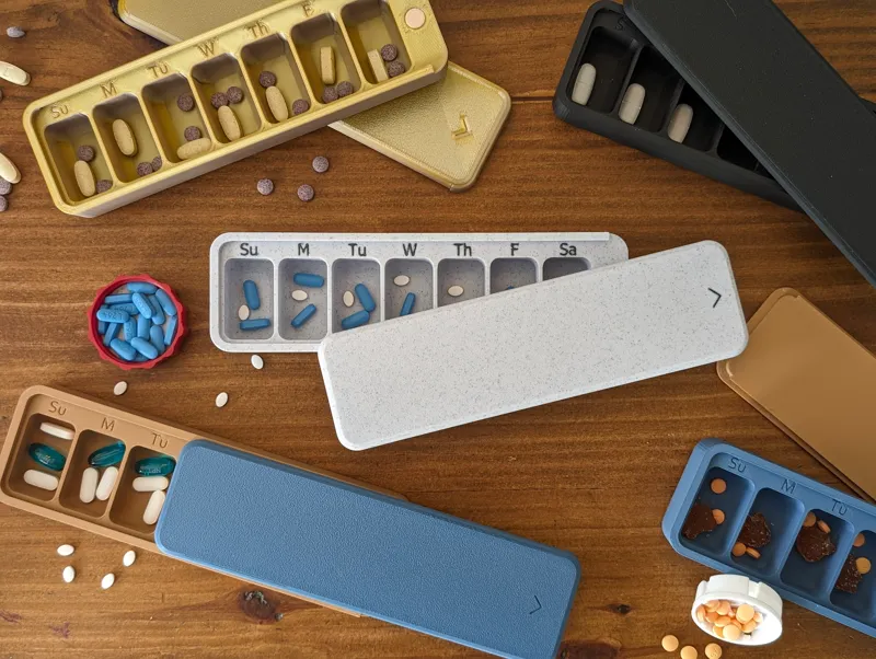 Weekly Pill Box with Sliding Lid - Multiple Styles