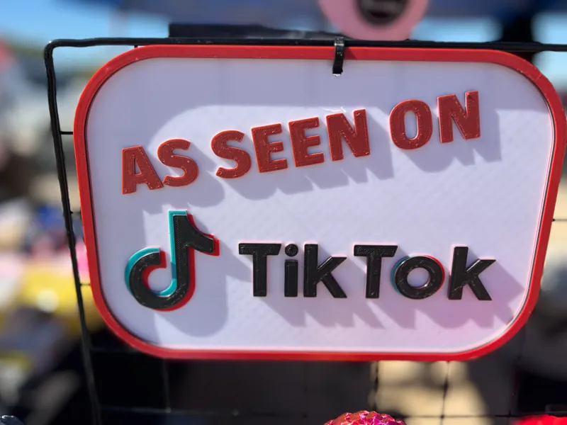As Seen On TikTok Sign MultiColor No AMS required