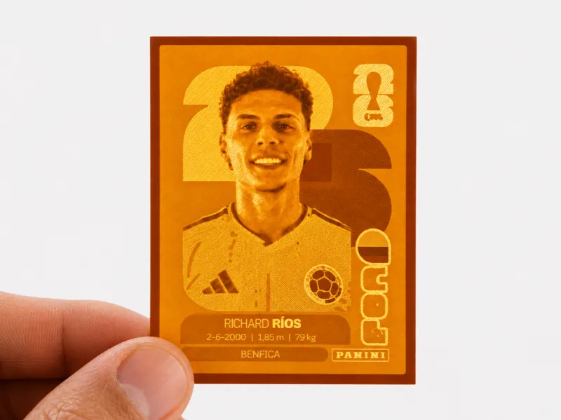 Figurita 3D de Richard Ríos (Album Panini 2026)