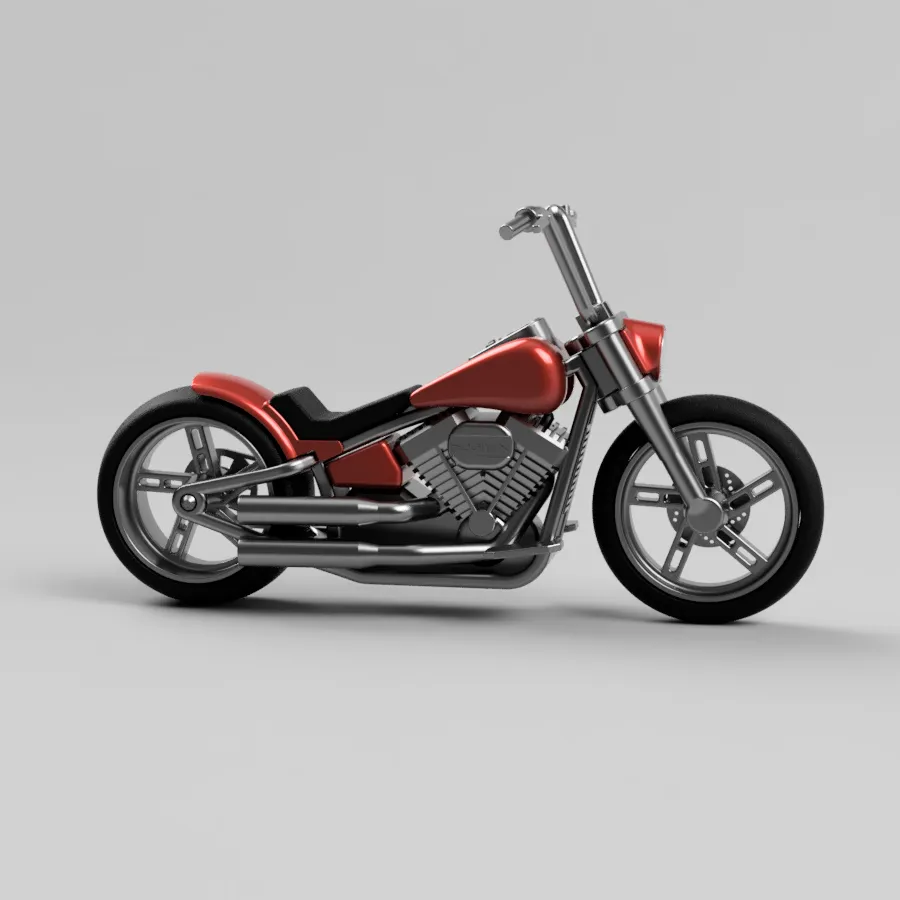 Harley Davidson - Custom Fat Boy style view 3