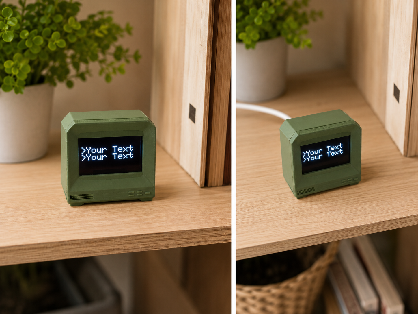 Retro OLED Terminal – Customizable Desktop Display