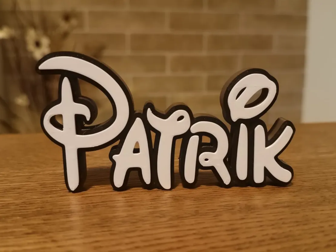 Disney Name Sign Patrik Kid Room Wall Decor Tag by Fabbiotto MakerWorld ...