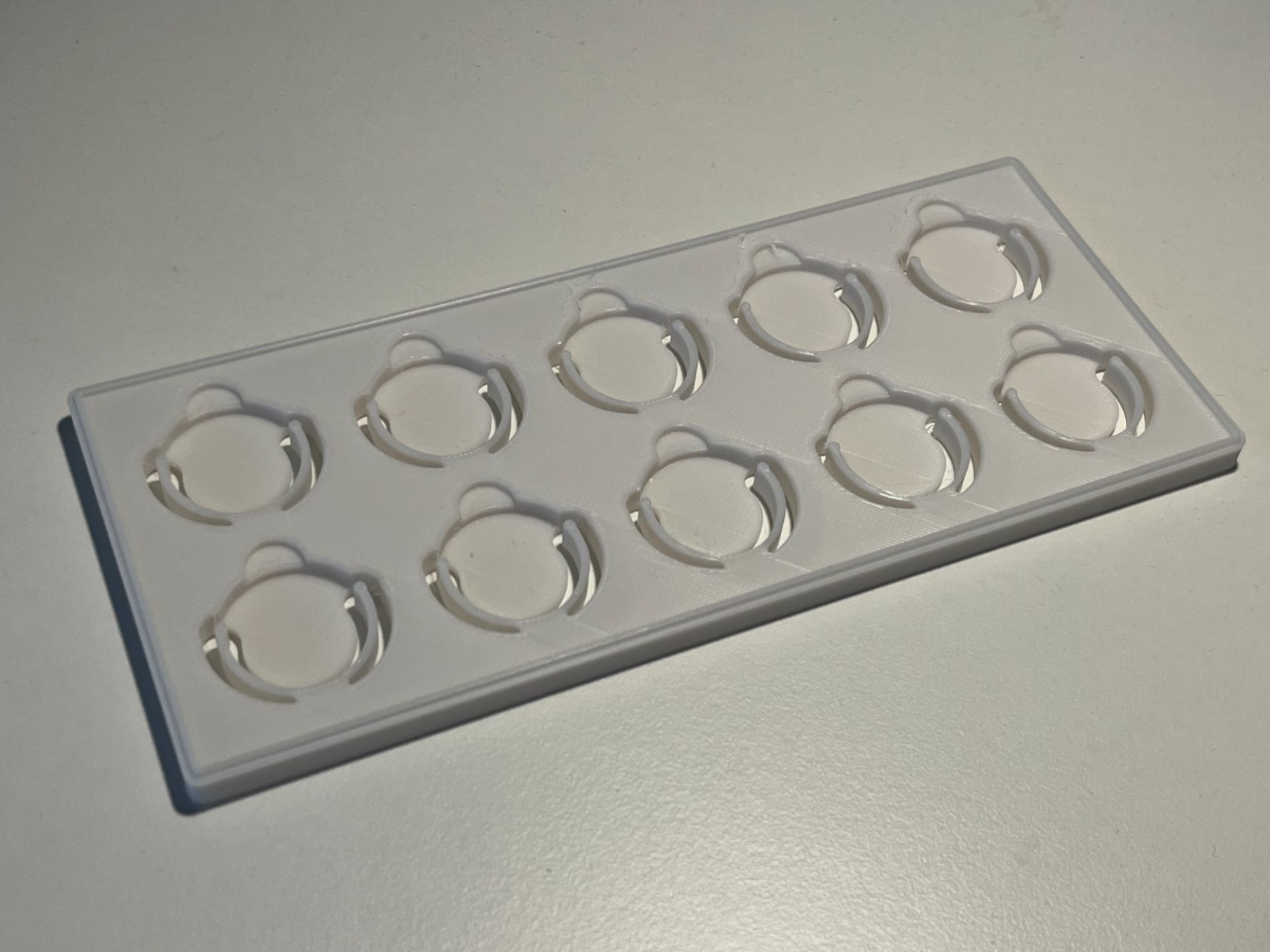 CR2032 coin cell battery stackable holder tray