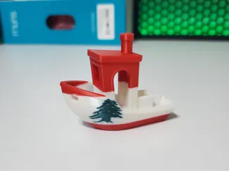 Lebanese Flag Benchy | Lebanon Flag Benchy