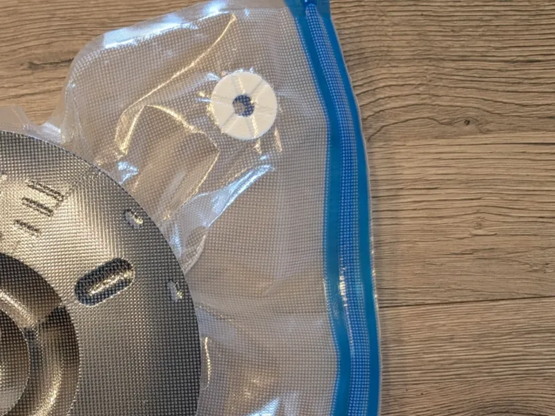 Ventilscheibe für wiederverwendbare Vakuumbeutel