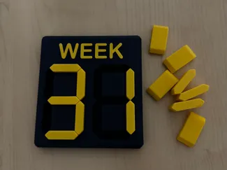 week counter with magnets