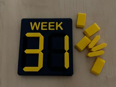 week counter with magnets