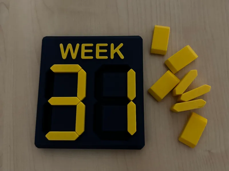 week counter with magnets