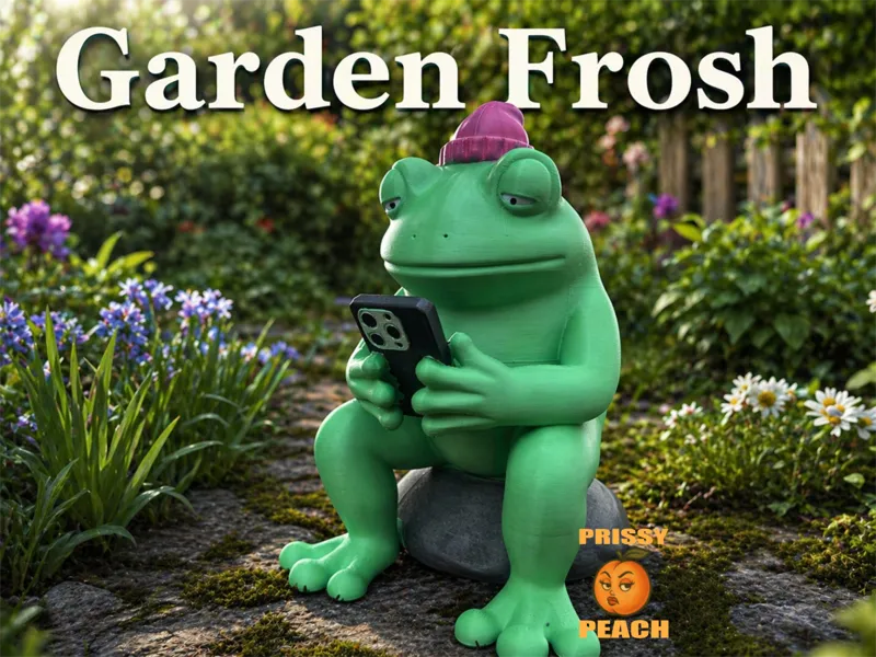 Garden Gnome - Frog Decor