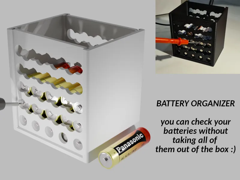 battery organizer container