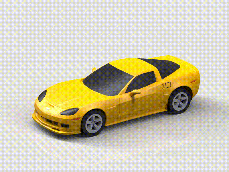 【Corvette】雪佛兰科尔维特Z06 美式超跑 公路赛车 组装/轮胎可动