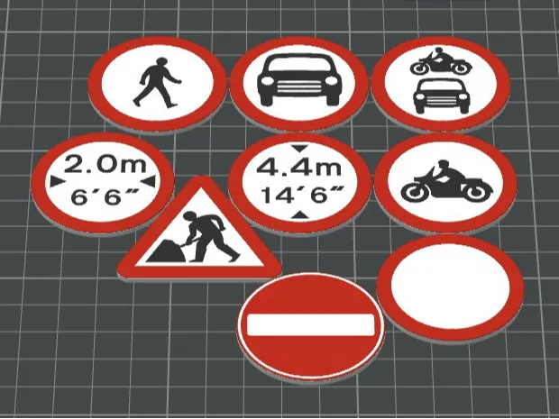 Miniature UK traffic signs ADI teaching aid (6)