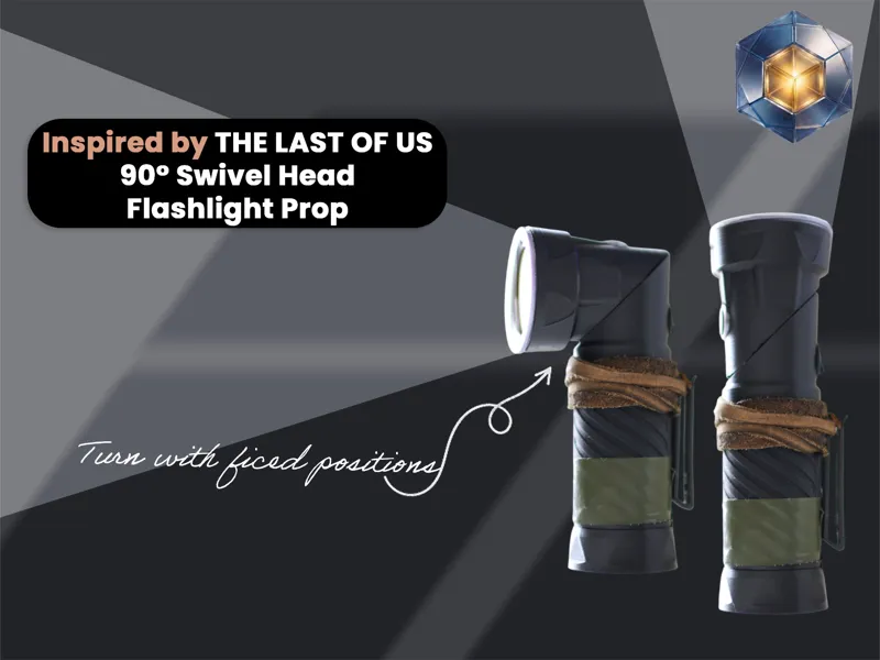 90° Flashlight Prop – Swivel Head 