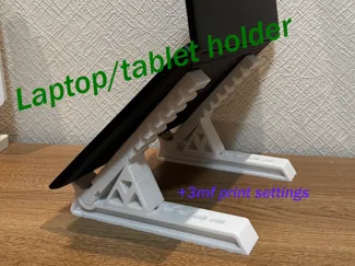 Adjustable laptop/tablet holder