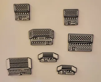 Pewter City Fridge Magnets