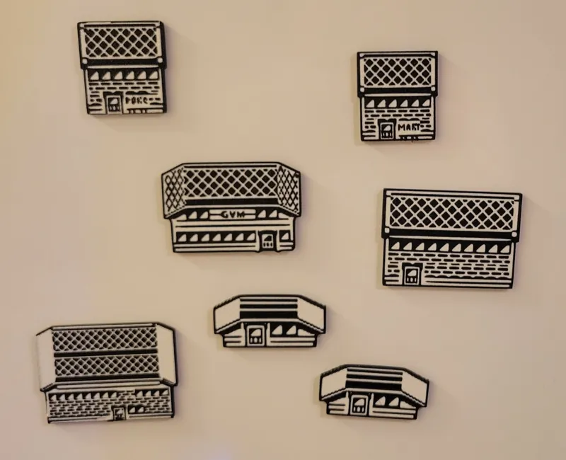 Pewter City Fridge Magnets