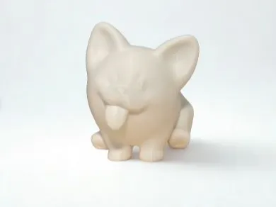 Small 3D-Printed Cute Corgi Figurine