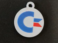 0.2mm layer, 4 walls, 6% infill commodore keychain X1 carb