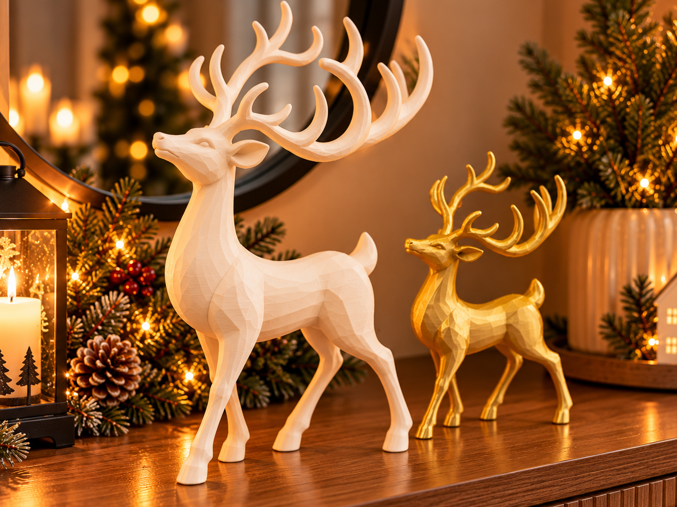 Christmas Reindeer – Elegant Holiday Big 20cm - 1