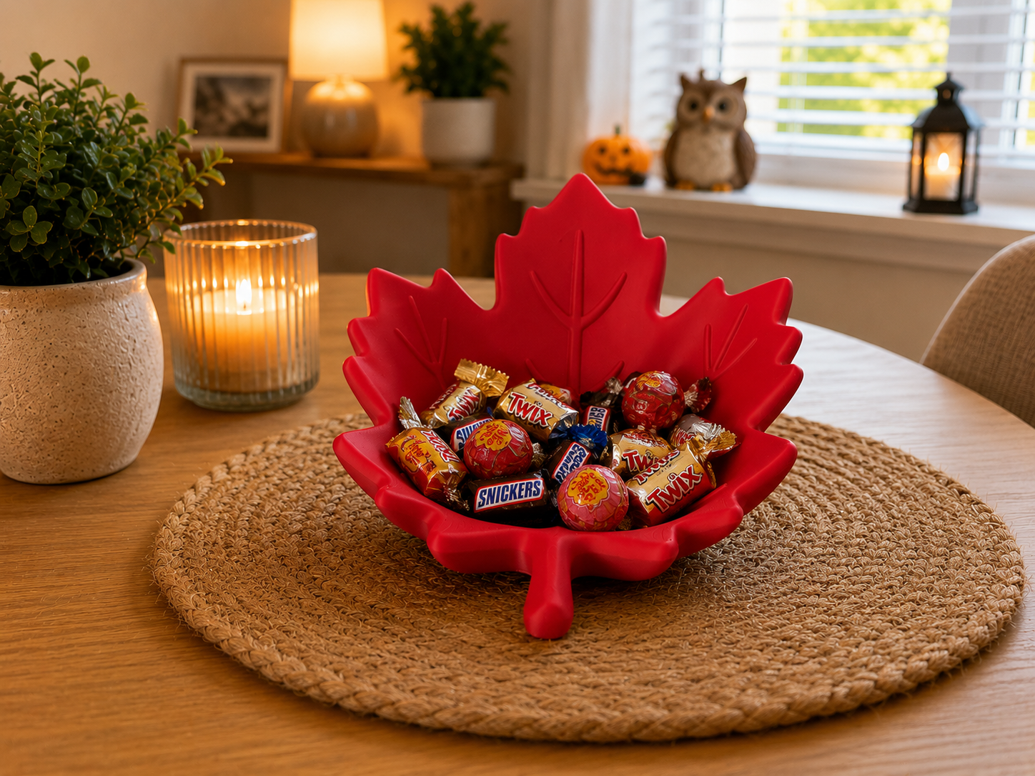 Maple Leaf Bowl : Autumn Candy & Trinket Tray - 1