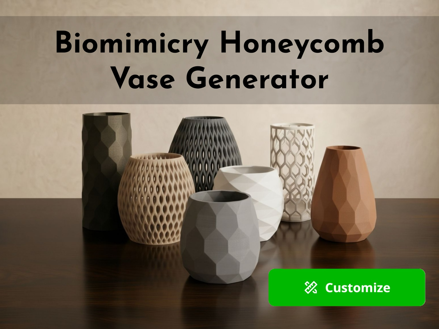 Biomimicry Honeycomb Vase Generator - 1