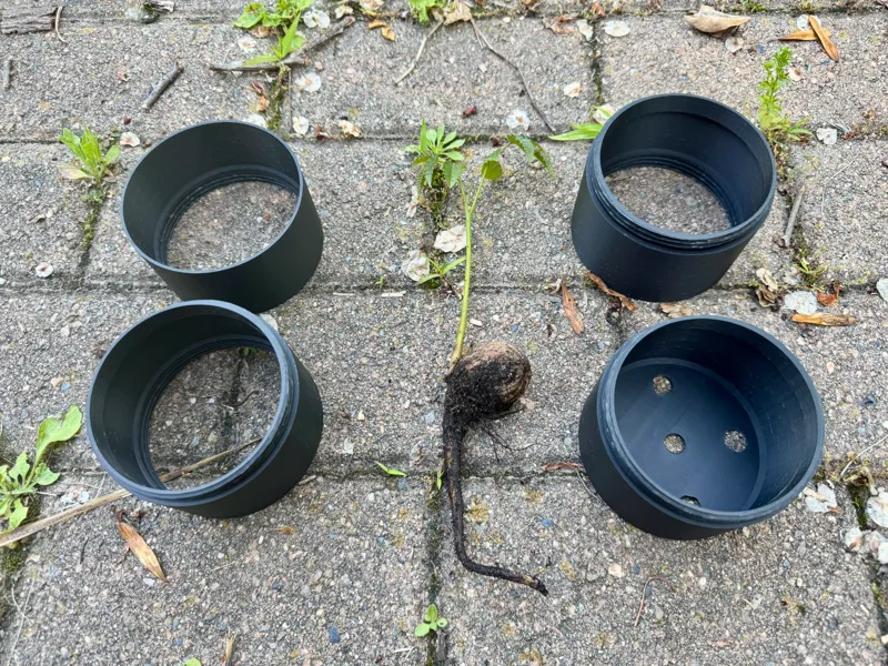 Stack-a-Pot: Modular Planter for Taproot Plants