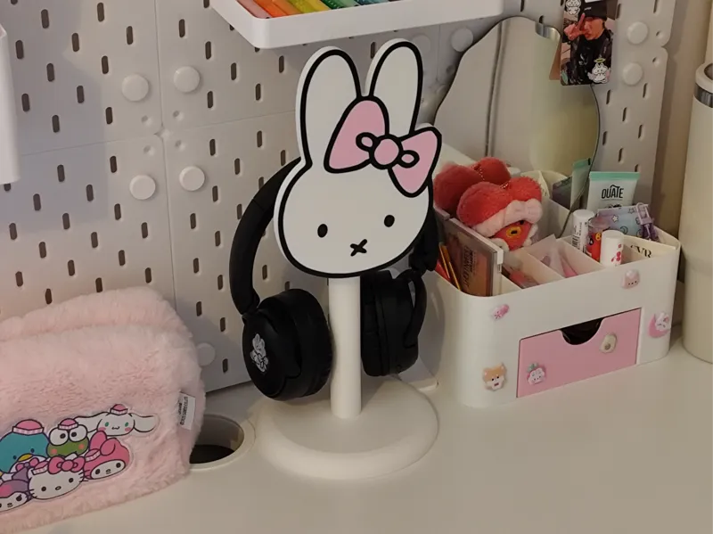 Miffy Headphone Stand Cute Desk Accessory