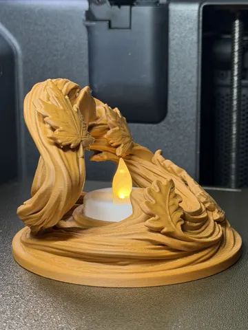 Accesorio de iluminación decorativa: Autumn Wind – Swirling Leaf Tealight Holder — vista de referencia 5
