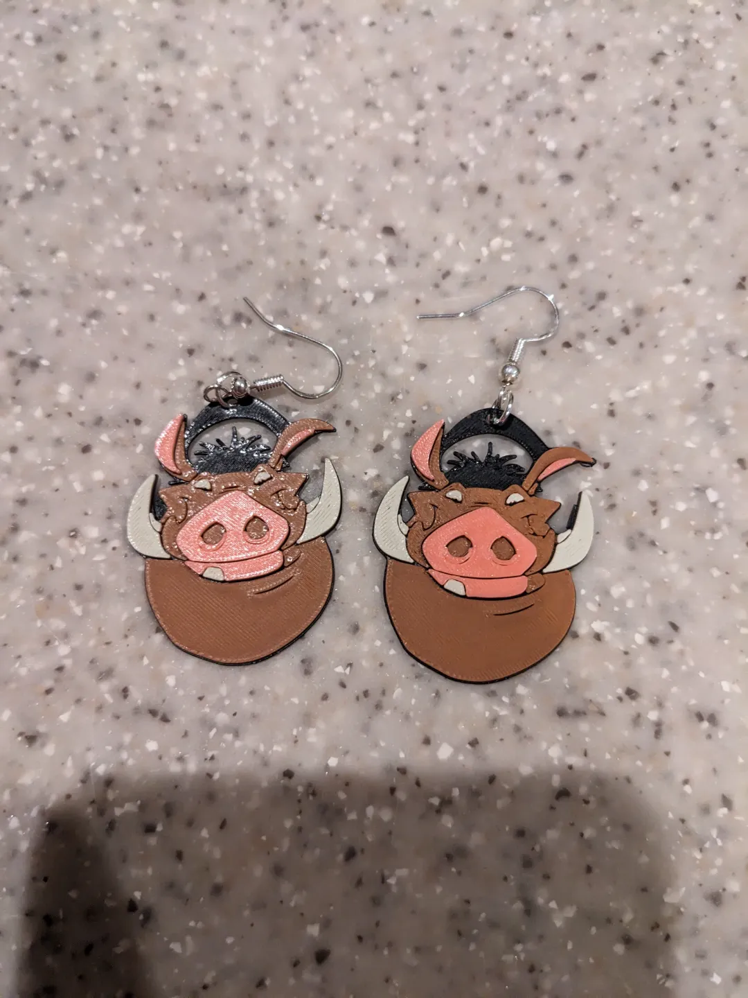 Pumba Earrings Lion King (<60 minute print) view 3