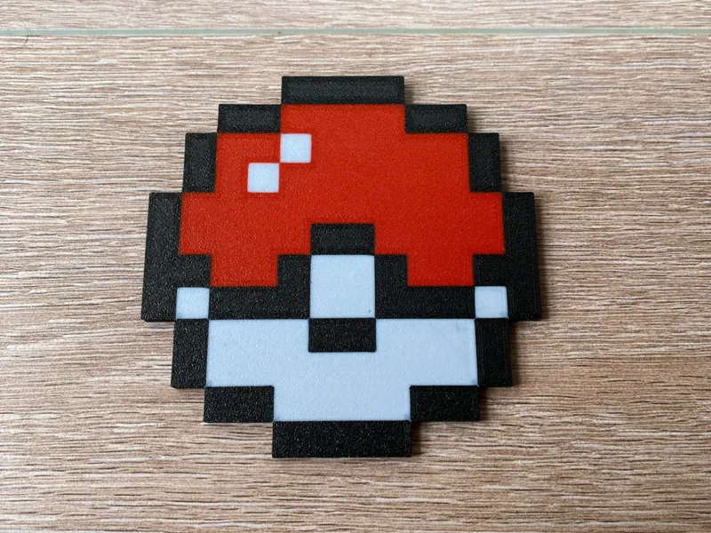 PIXELATED POKEBALL COASTER
