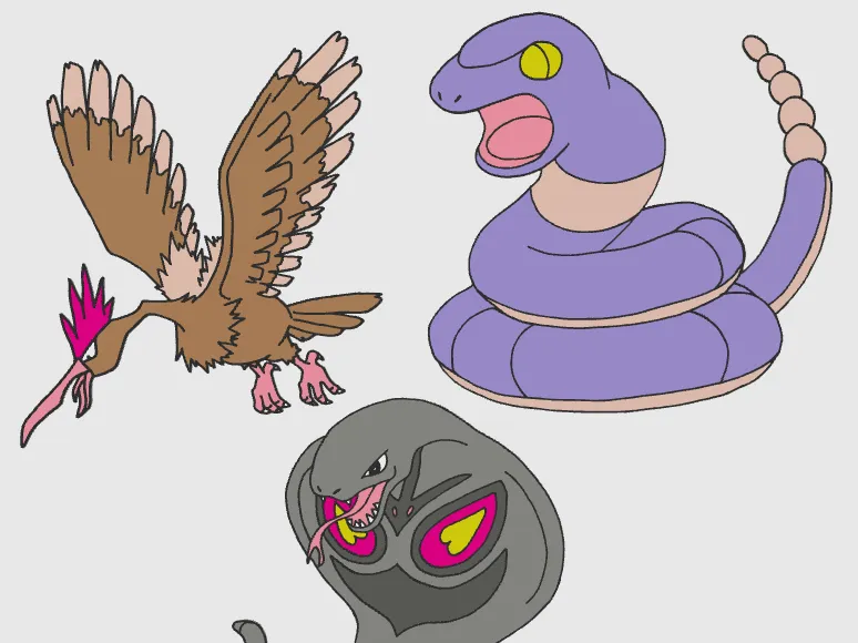 Pokemon Charaktere zum ausmalen 22 bis 24