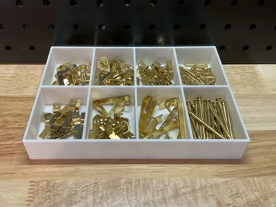 Compact Parts Organizer (8 Bin Grid)